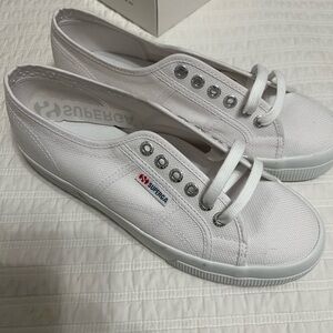 Superga White Platform Sneakers